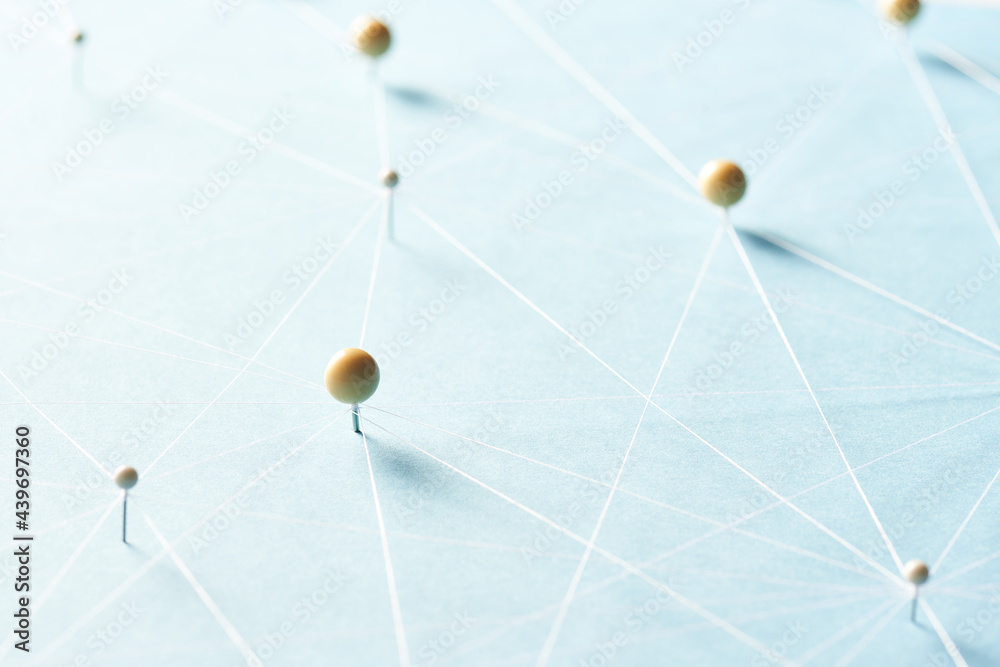 © Martí Sans/Stocksy - Creative network on blue background