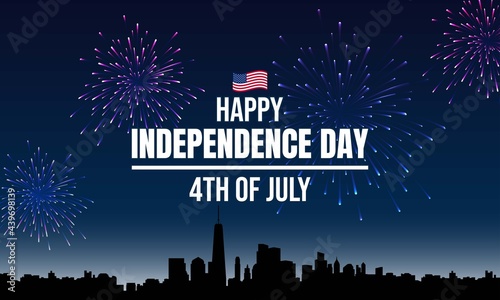 United States Independence Day Background Design. Fourth of July.