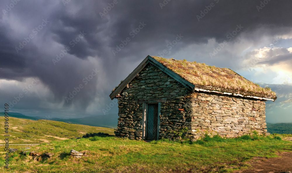 old stone house in the mountains old stone house in the mountains