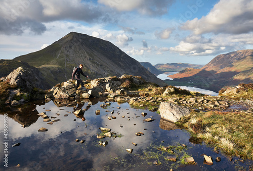 View over Buttermere from Haystacks. Lake District, Cumbria, UK.