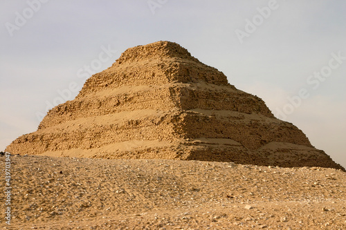 The Step Pyramid of Joseph or Djoser the Oldest Pyramid in Egypt located near of the city of Memphis  and Cairo  Egypt