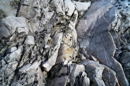 Jagged Rugged Granite White Quartzite Rock Mountain Path photo