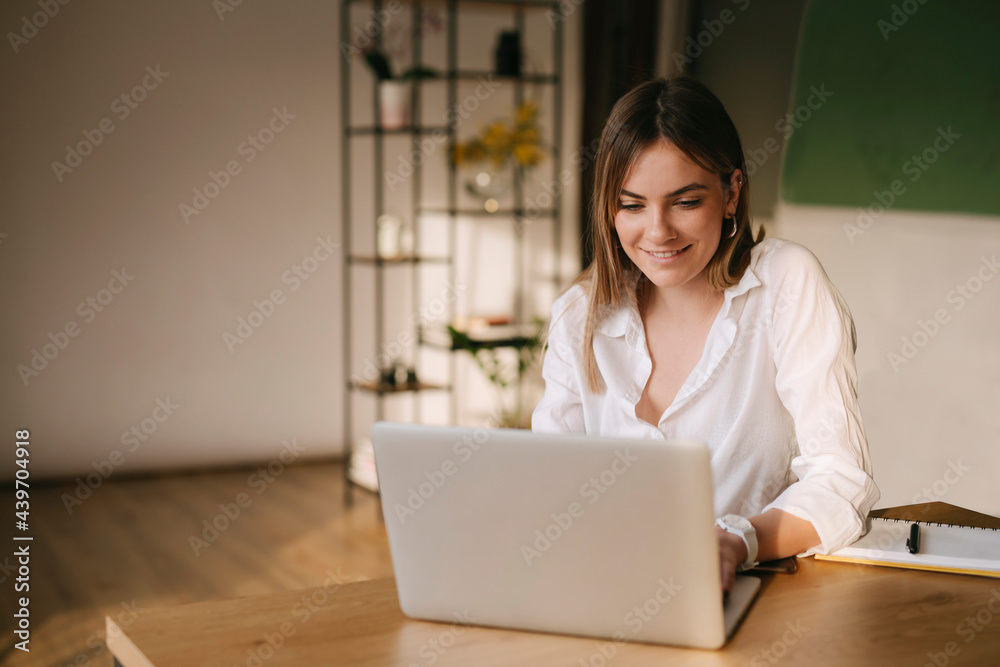 Woman Working On A Laptop 