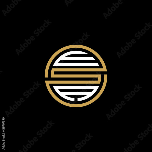 ESA creative letter logo design vector icon illustration