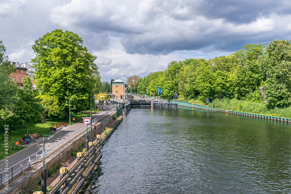 Spandau locks on the river Havel in Berlin, Germany