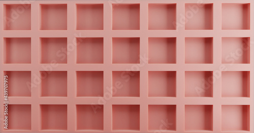 Tableau sur toile pink grid wall background. Board and Batten accent wall
