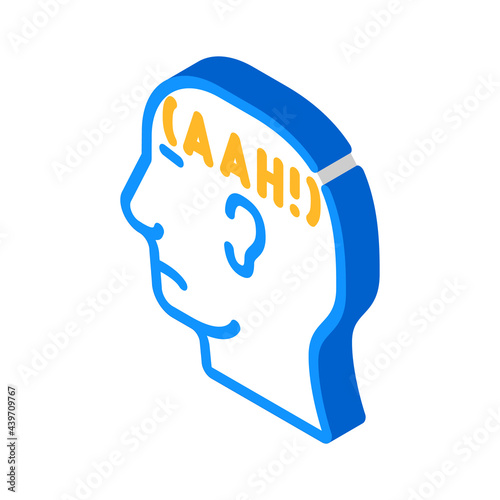panic disorder isometric icon vector. panic disorder sign. isolated symbol illustration