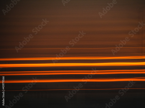 Burning windows at sunset
