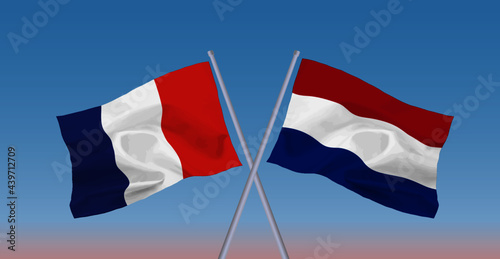 フランスとオランダの国旗