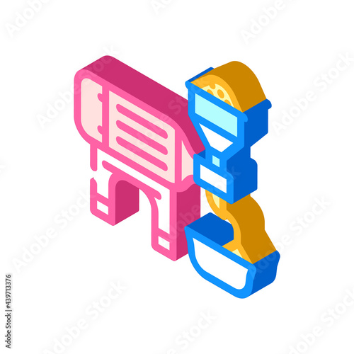 industrial crusher for production peanut butter isometric icon vector. industrial crusher for production peanut butter sign. isolated symbol illustration