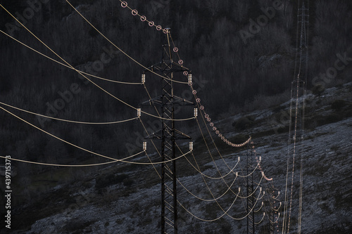 high voltage transmission lines photo
