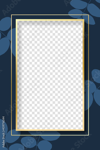 Gold frame background. Vector realistic isolated golden shiny glowing border frame