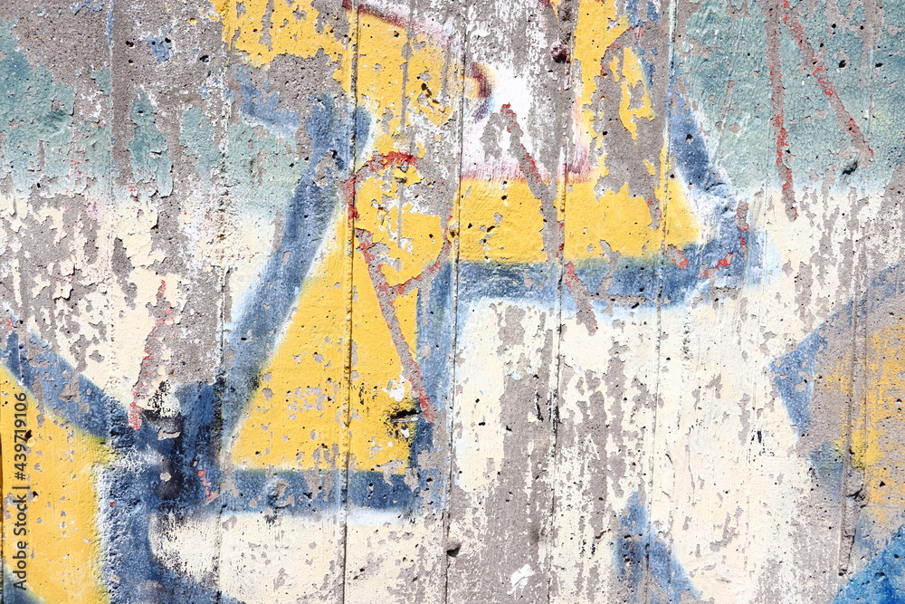 Details of Decayed Graffiti on the Concrete