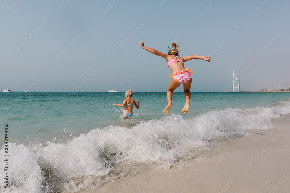 Two girls in the water Two girls in the water