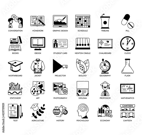 College , Thin Line and Pixel Perfect Icons