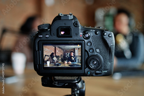 Recording video podcast