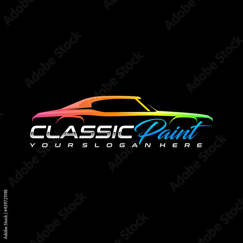 classic auto paint logo template