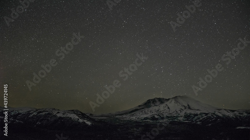 A starry night and Mount St. Helens