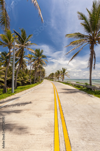 Road by the sea, San Andres Island, colombia