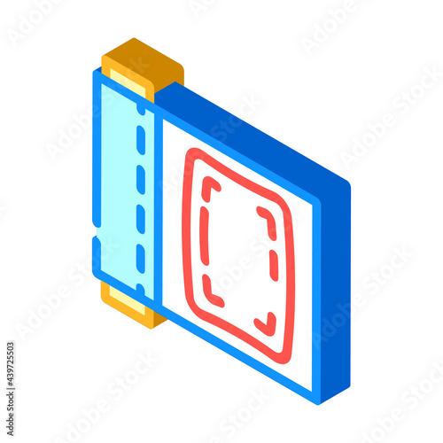 cling film plastic isometric icon vector. cling film plastic sign. isolated symbol illustration