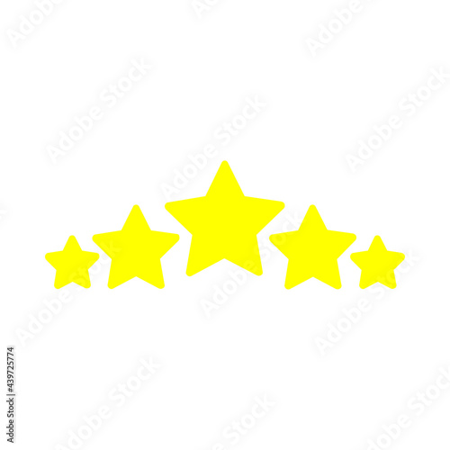 Stars icon, star illustration vector isolated on blank background. editable