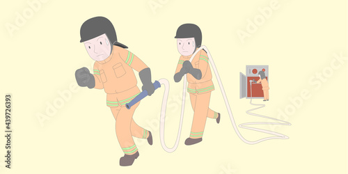 산업안전관리 소방안전 삽화_소방대원

