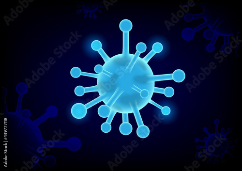 covid-19, coronavirus outbreak, virus floating in a cellular environment ,