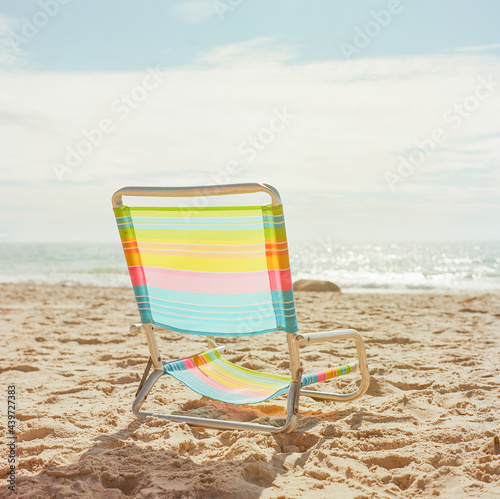 colourful beach chair photo