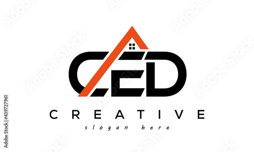 CED letters real estate construction logo vector