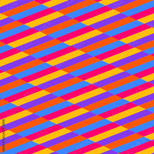 Patrón geométrico de rayas coloridas diagonales
