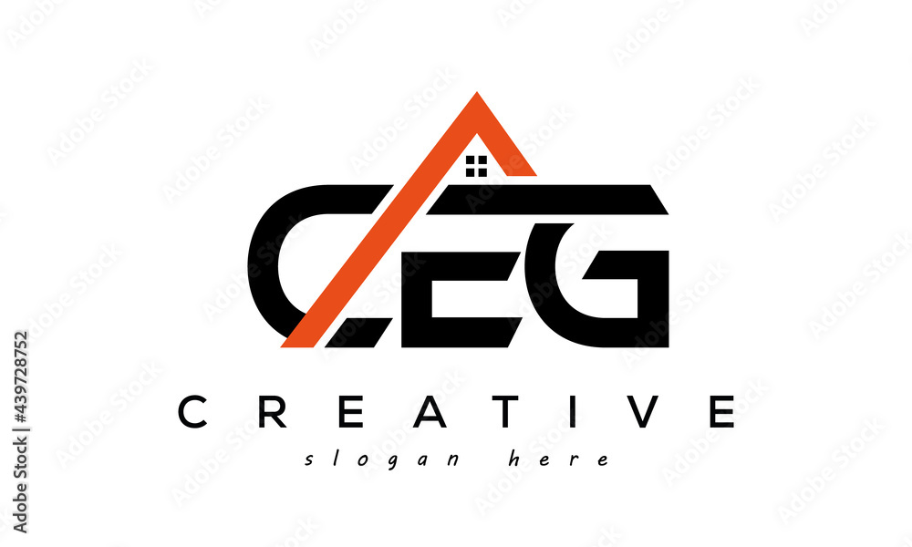 CEG letters real estate construction logo vector - obrazy, fototapety, plakaty 