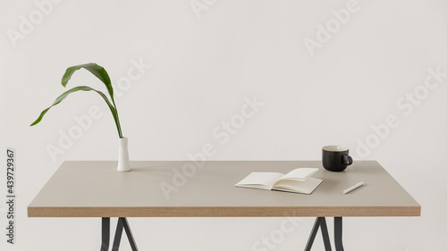 Minimalist desk scene
