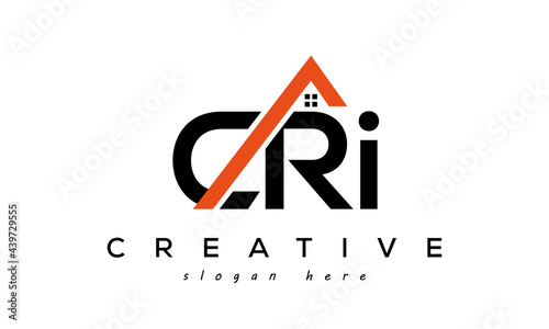 CRI letters real estate construction logo vector