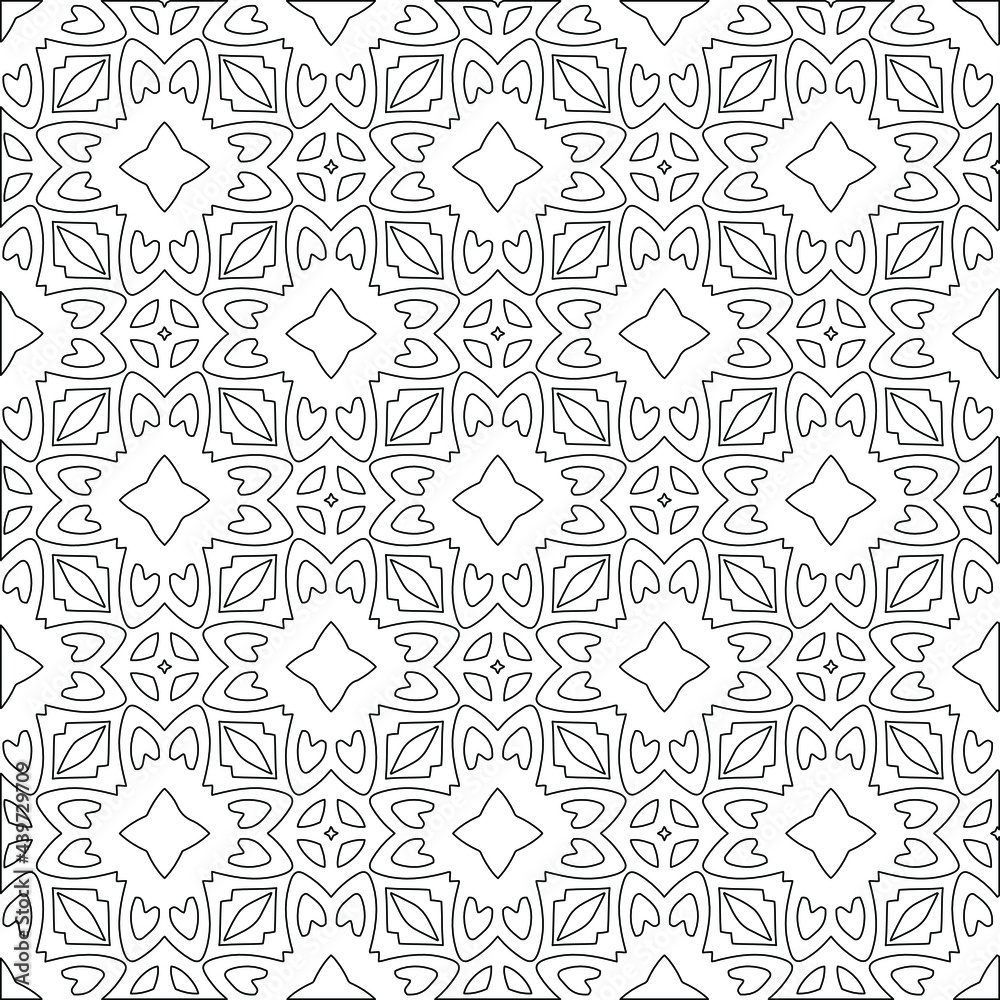  vector pattern with triangular elements. Geometric ornament for wallpapers and backgrounds. Black and white pattern. 