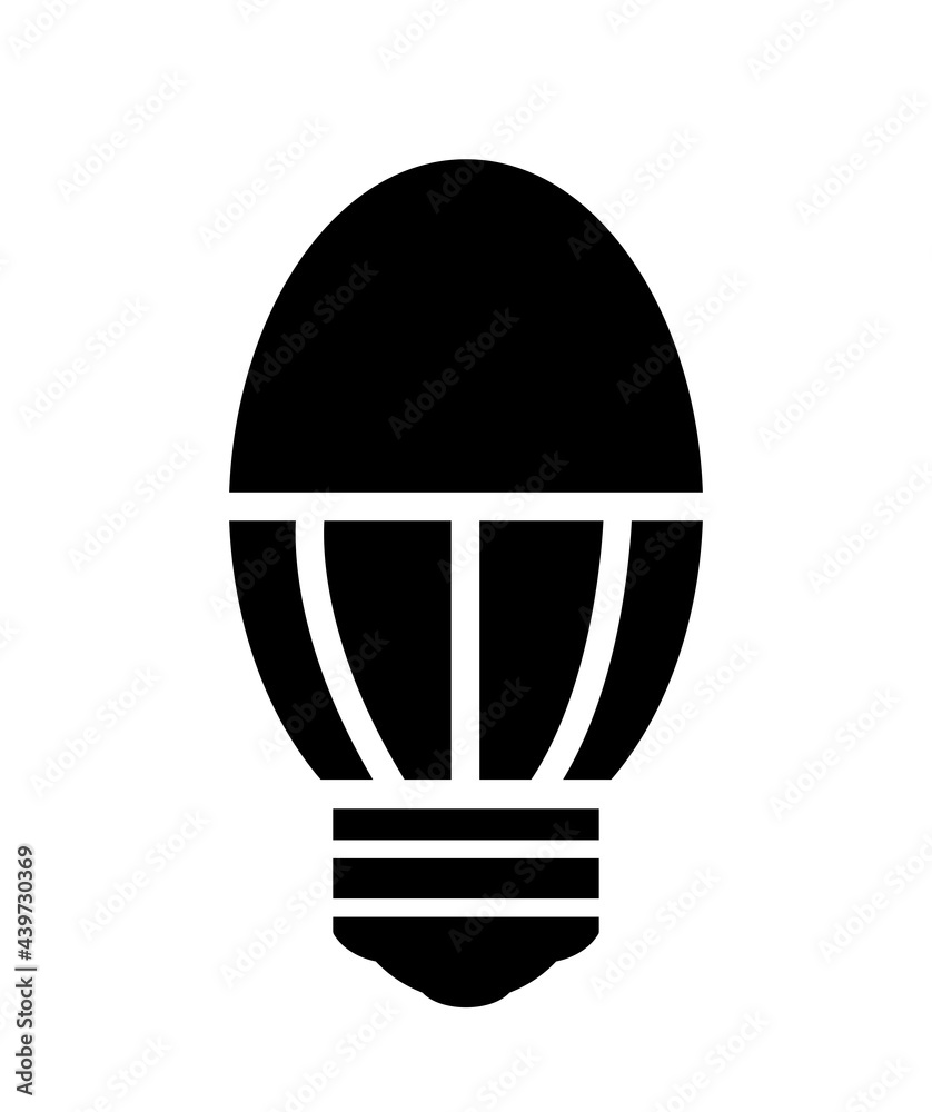 Single silhouette of environmental energy-saving lamp Single silhouette of environmental energy-saving lamp