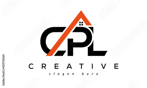CPL letters real estate construction logo vector