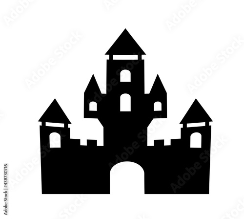 ingle silhouette fortress illustration of a silhouette mansion