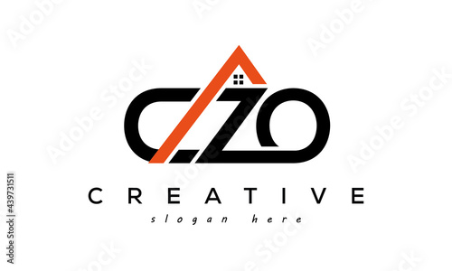 CZO letters real estate construction logo vector photo