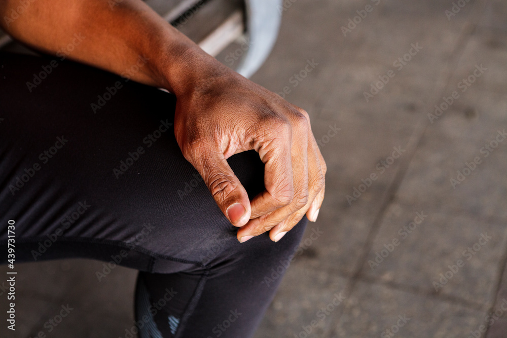 young man exercising outdoor hand detail young man exercising outdoor hand detail