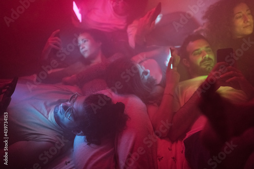 Friends addicted to smart phones