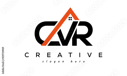 CVR letters real estate construction logo vector photo