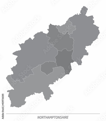 Northamptonshire County administrative map