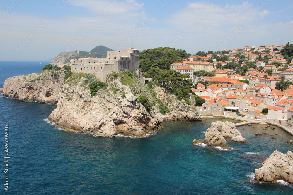 View of the old city of Dubrovnik, Croatia.