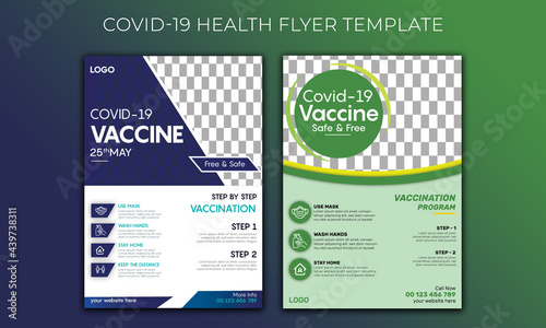 Corona Vaccine Medical Health Flyer Template 