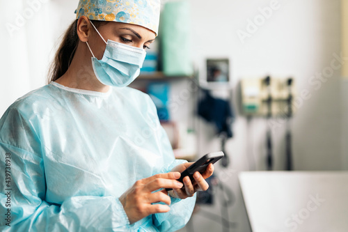 Medical Staff Using Device photo