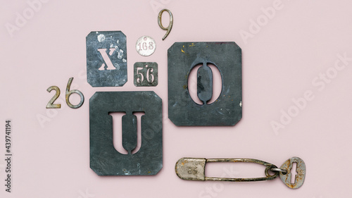Collection of numbers and letters photo
