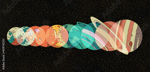 Planets Composition Illustration photo