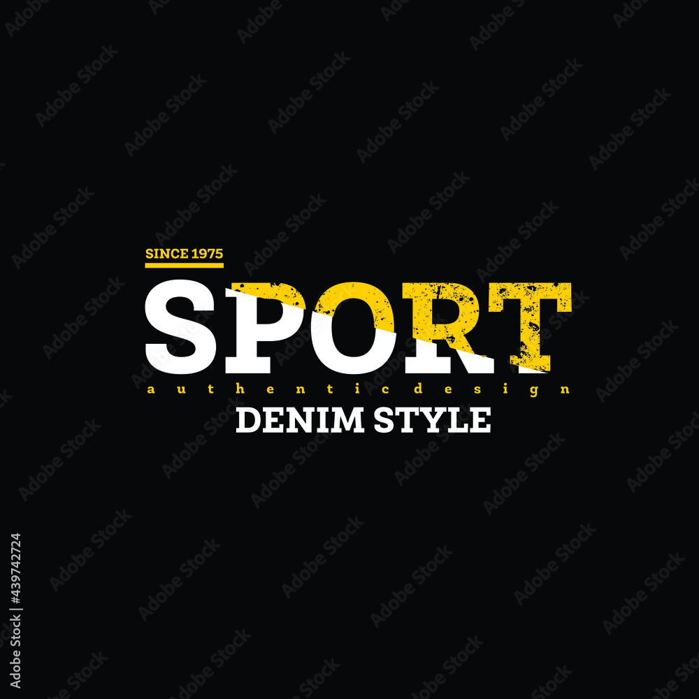Fototapeta premium sport since 1975 denim style