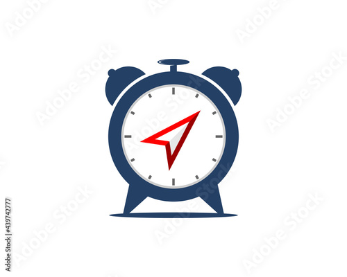 Arrow direction inside the clock logo