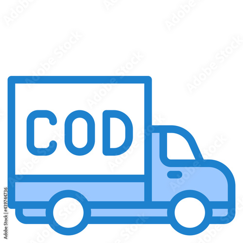 delivery blue style icon